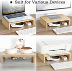 TEAMIX Wood Monitor Stand Riser - Image 3