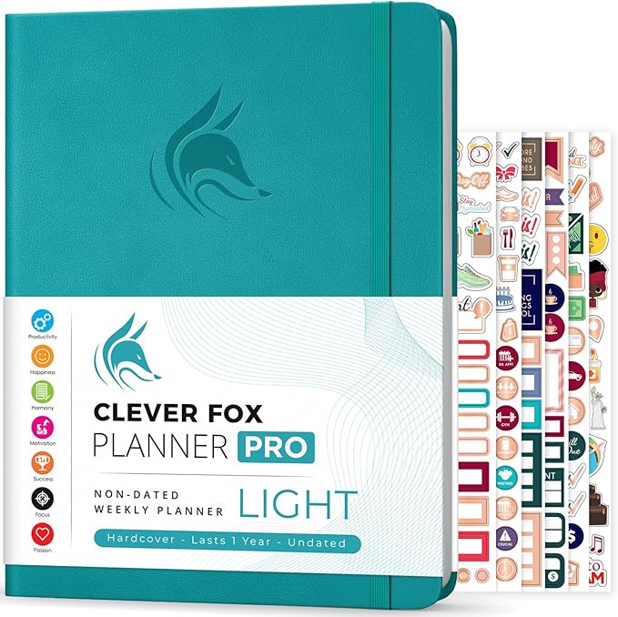 Clever Fox Planner PRO Light – Weekly & Monthly Life Planner to Increase by CleverFox