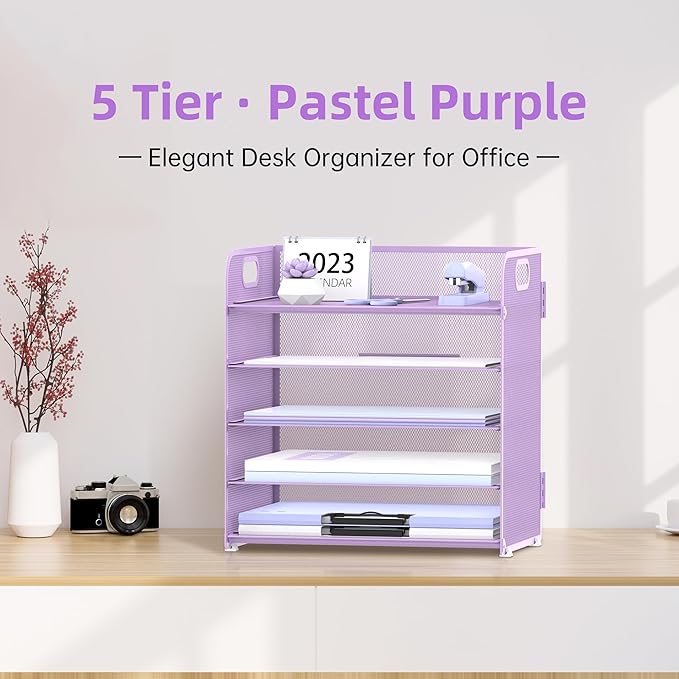 Supeasy 5 Trays Paper Organizer Letter Tray - Image 2
