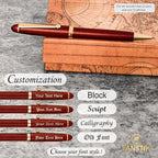 FANSTIK Customized Cherrywood Double Ballpoint Pen Set - Image 5