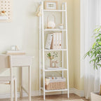 Hzuaneri Ladder Shelf, Bookshelf Bookcase, Freestanding Corner Storage Shelve by Hzuaneri
