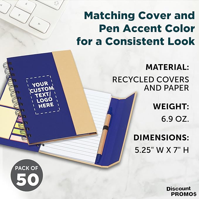 DISCOUNT PROMOS Custom Eco Friendly Spiral Notebooks - Image 4