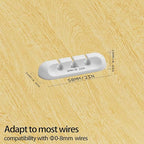 Apromisith USB Cable Organizer Clips Cord Holder, 12 Packs White Self Adhesive - Image 2