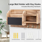 Lwenki Mail and Key Holder – Wall Mount Key Hanger - Image 2
