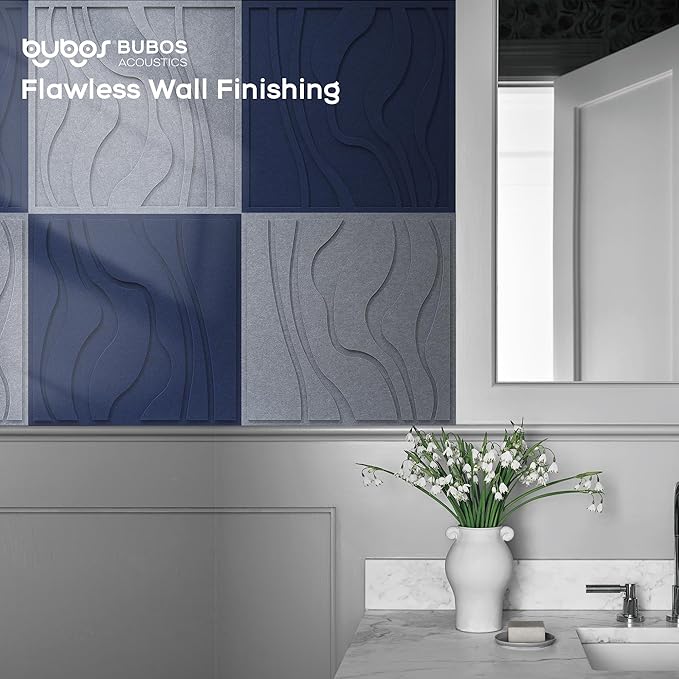 BUBOS Large Acoustic Panels, Self-Adhesive Sound Absorbing Panels Decorative - Image 7