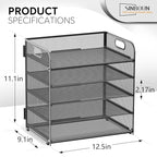 Letter Tray Paper Organizer 5-Tier Desk Organizer File Organizer Paper Holder - Image 2