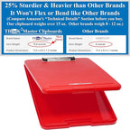 Think2Master Red Plastic Storage Clipboard. | 25% Heavier & Sturdier| Heavy - Image 2