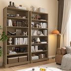 TVU 6-Tier Wooden Bookshelf, 77.2" Tall Farmhouse Style Open Bookcase, 31.5" W - Image 2