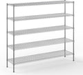 Regal Altair 18" Deep x 72" Wide x 74" Height Wire Shelving Kit | 5-Tier | NSF