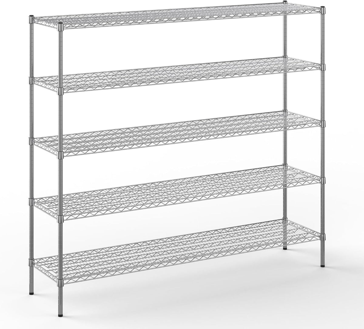 Regal Altair 18" Deep x 72" Wide x 74" Height Wire Shelving Kit | 5-Tier | NSF
