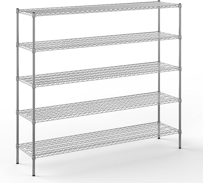 Regal Altair 18" Deep x 72" Wide x 74" Height Wire Shelving Kit | 5-Tier | NSF by Regal+Altair