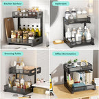 Beleeb Under Sink Organizer, Extra-Wide Upgrade, Height Adjustable Organization - Image 7