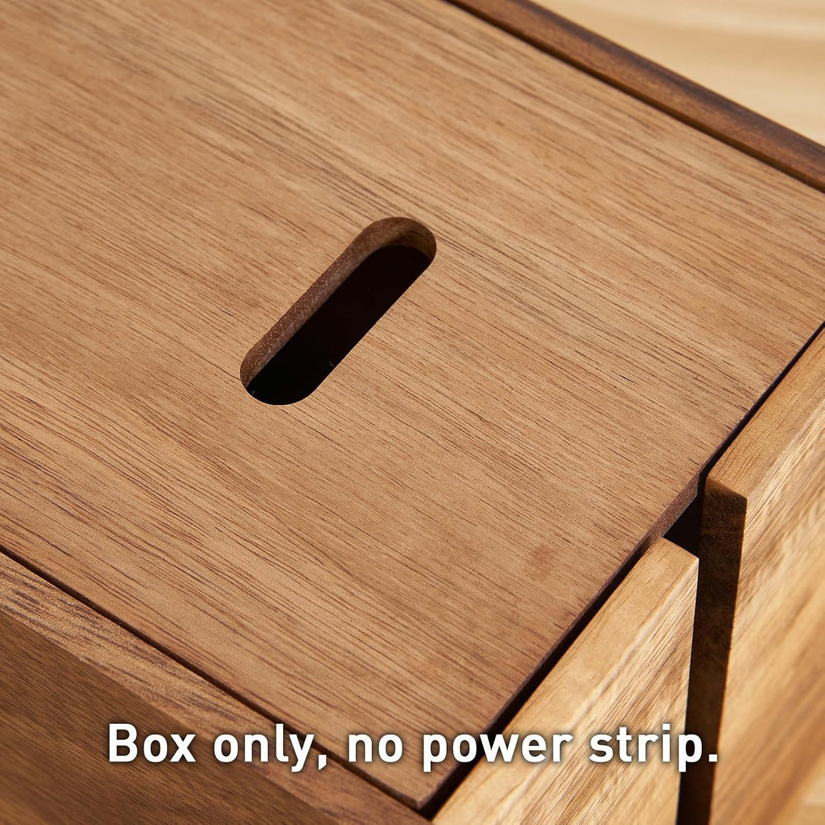 LiTY Acacia Wood Cable Management Box, Wooden Cord Hider & Organizer for ...