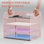 Marbrasse 2 Pack 4 Tier Paper Organizer Letter Tray - Image 5