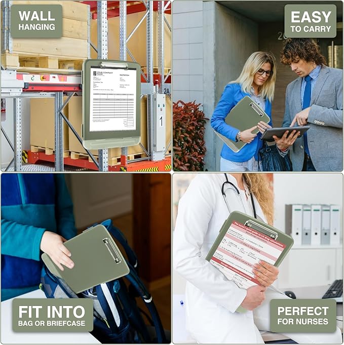Sooez Clipboard with Storage, High Capacity Nursing Clip Board 8.5 x 11 with - Image 7