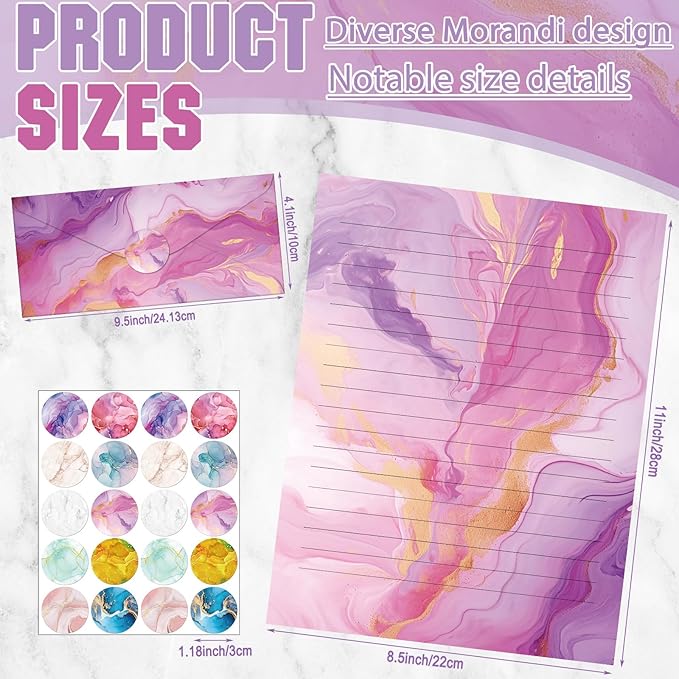 TaoBary 160 Pcs Stationery Paper Set 50 Double Sided Stationery Papers - Image 5