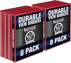 Samsill Durable .5 Inch Binder, Made in the USA, Round Ring Customizable Clear by Samsill