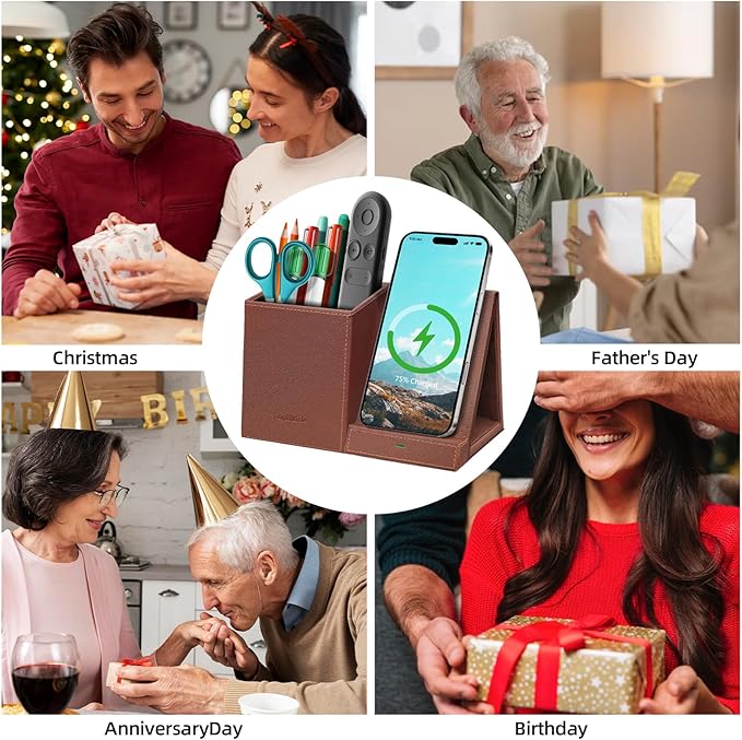 TopMade Wireless Charger with Pen Holder, Home Office Supplies Desk Accessories - Image 7