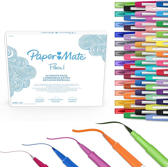 Paper Mate Flair Felt Tip Pens Ultimate Pack, Features 5 Different Types of Pens by PaperMate