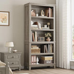 IDEALHOUSE 71" Farmhouse Bookshelf w/Adjustable Shelves & 31.5 in Whidth - Image 8