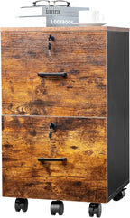 VINGLI 2-Drawer Small Rolling File Cabinet by VINGLI