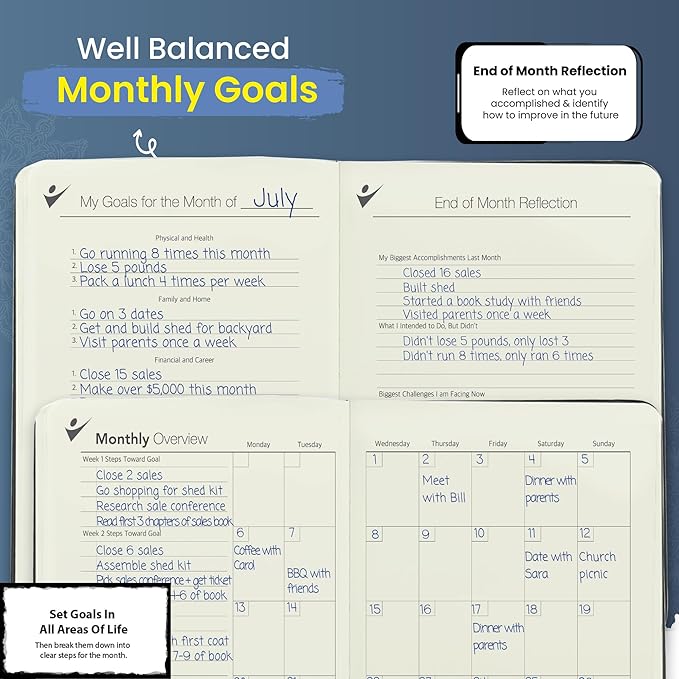 Undated Daily Planner to Achieve Your Goals 2025-2026 - Image 4
