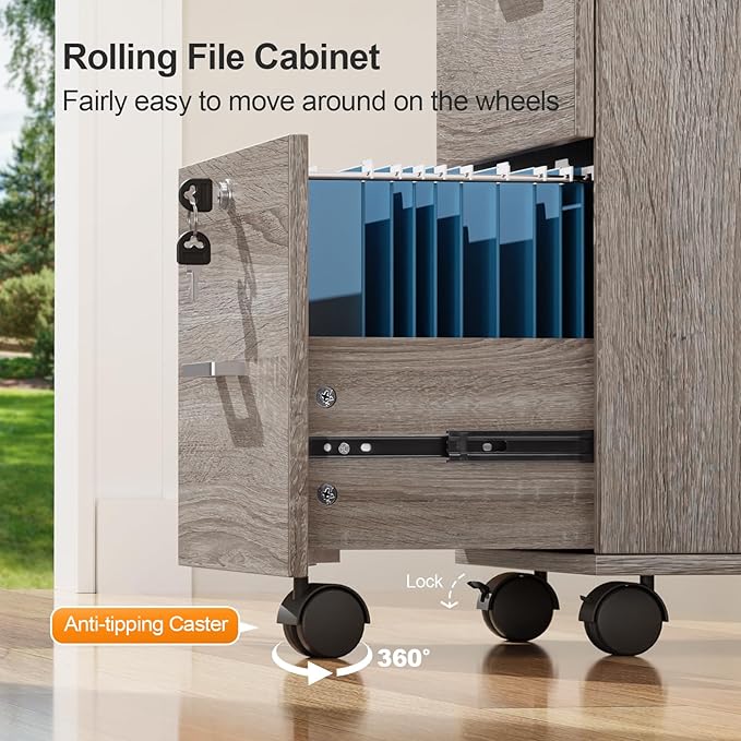 VINGLI 3-Drawer File Cabinet - Image 4