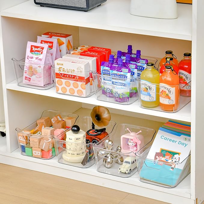 AntStep 12 Pack Clear Plastic Storage Bins, Pantry Organizers and Storage - Image 2