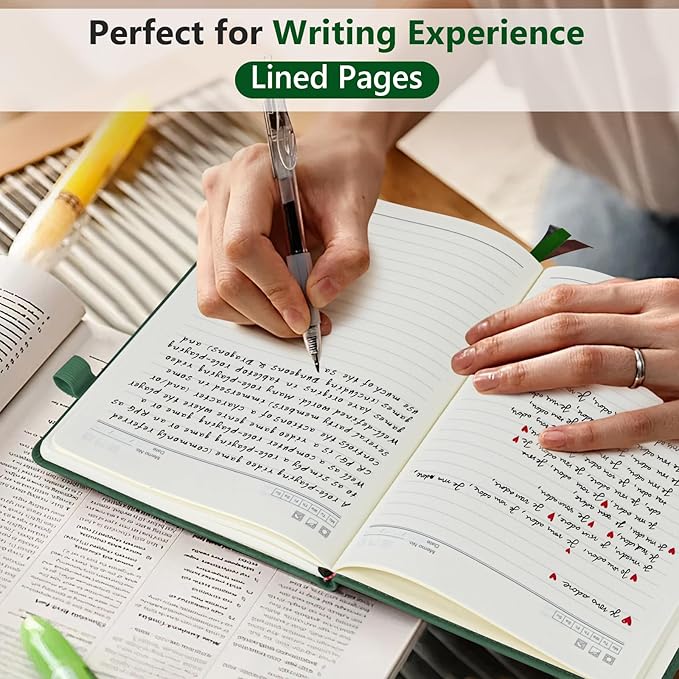 PERCUN Lined Journal Notebook for Men & Women, 160 Pages College Ruled Journal - Image 3