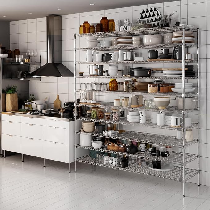 Regal Altair 21" Deep x 72" Wide x 86" Height Wire Shelving Kit | 10-Tier | NSF - Image 6