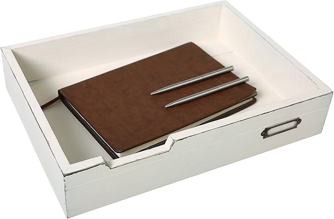 MyGift Rustic Wood Desktop Drawer-Style Stackable Document Letter Tray by MyGiftHome
