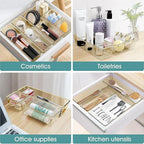 WOWBOX 25 PCS Plastic Drawer Organizer Set, 4 Sizes Desk Drawer Divider - Image 5