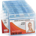 Mifflin-USA Horizontal ID Name Badge Holder, Waterproof and Resealable Plastic by MIFFLIN