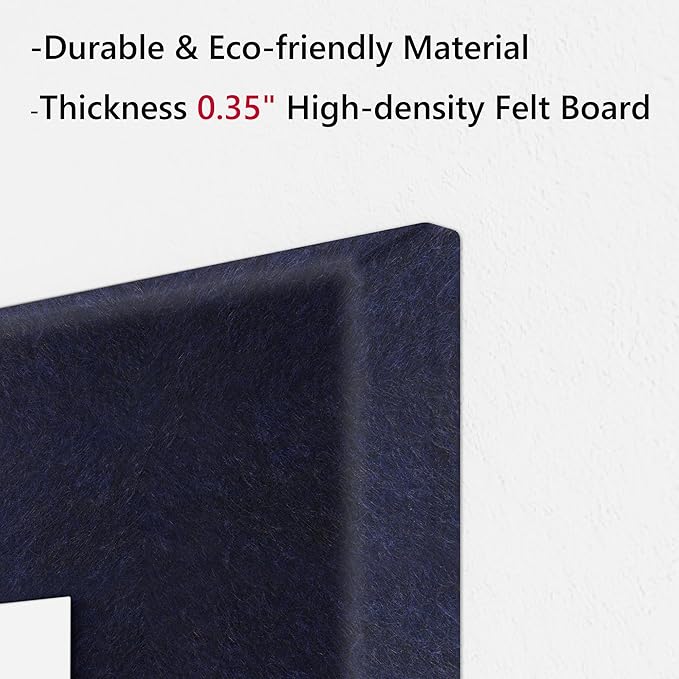Neatsure Large Cork Board for Wall, 12 Panels Felt Tiles Tack Push Pin Board - Image 4