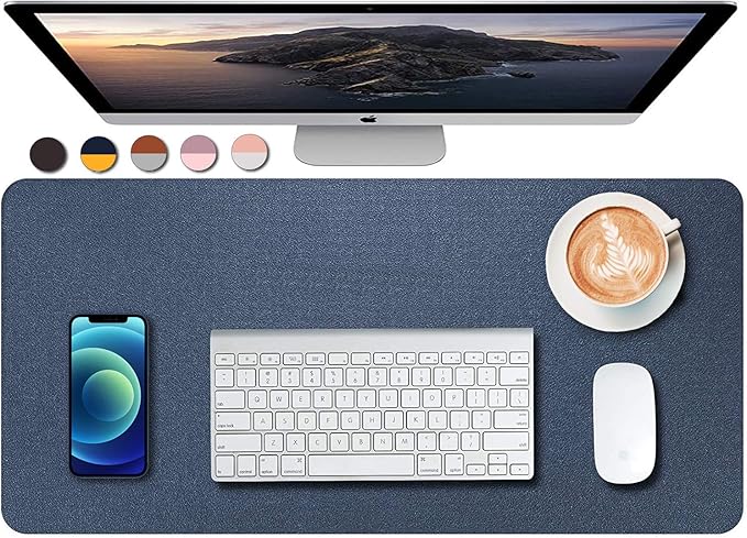 SUJAYU Dual Sided PU Leather Desk Pad, Mouse Pad, Office Desk Mat, Non-Slip by SUJAYU