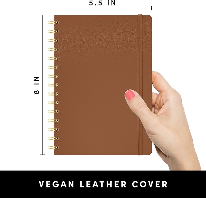 PAPERAGE Lined Spiral Journal Notebook, 160 Pages, Hardcover Journal - Image 2