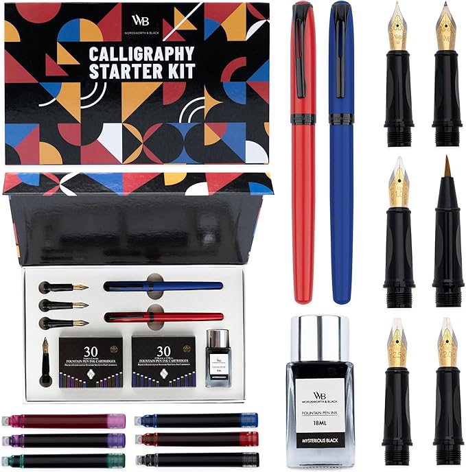 Wordsworth and Black Calligraphy Pen Set by WordsworthBlack