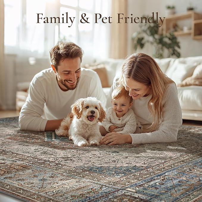 GENIMO Runner Rug 2x10 Non Slip Machine Washable Hallway Runner Rug, Low Pile - Image 5