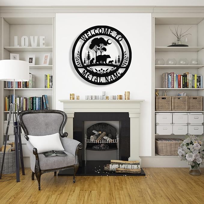 Custom Bear Metal Sign, Custom Bear Metal Wall Art Decor, Personalized Last - Image 5