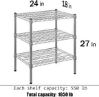 Regal Altair 18" Deep x 24" Wide x 27" Height Wire Shelving Kit | 3-Tier | NSF - Image 3