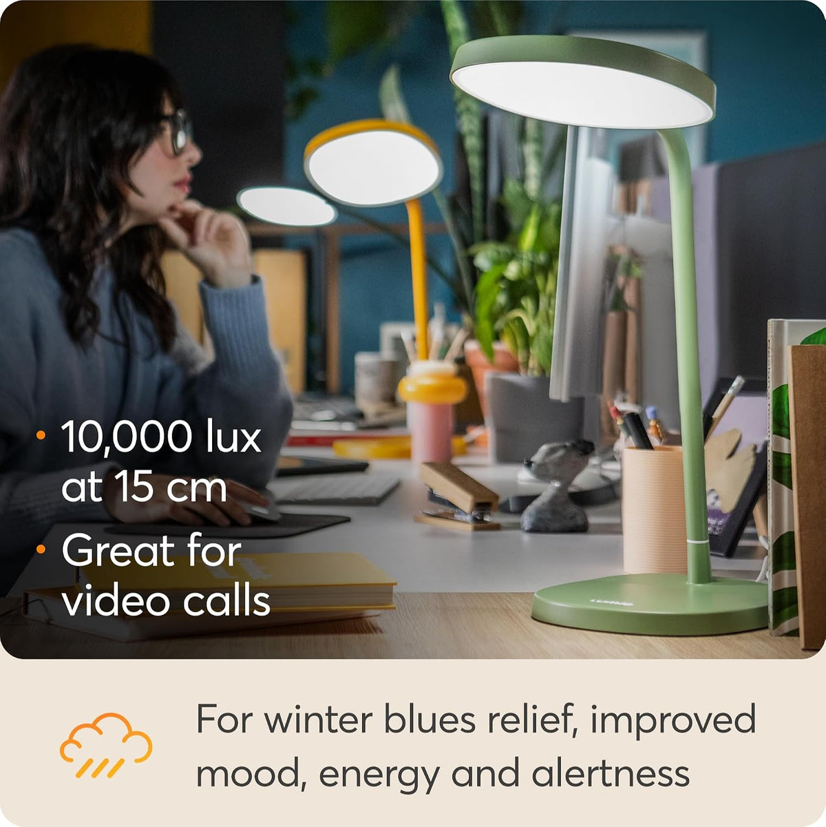 Lumie Task - 10,000 Lux Adjustable Bright Light Therapy Desk Lamp for Mood an...