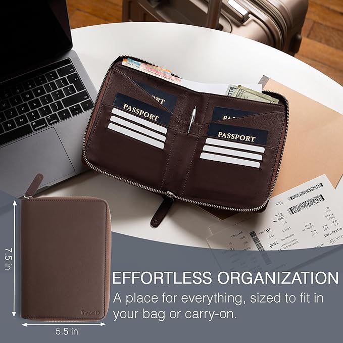 Full Grain Leather Family Passport Holder - Image 5