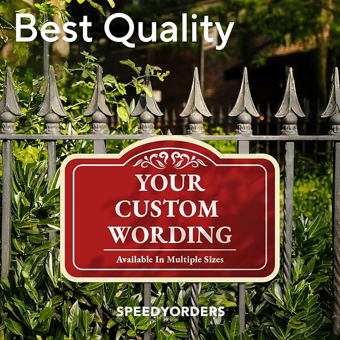 Custom Decorative Metal Sign 'Design 1 Red Brick' 14x10 In - Image 7
