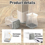 Clear Square Chair Leg Floor Protectors - Image 5
