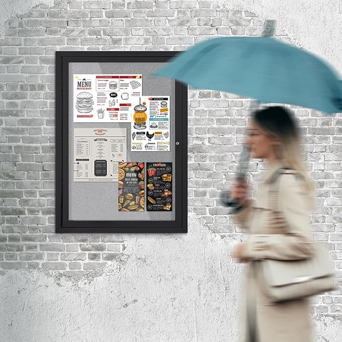 S SWANCROWN Outdoor Bulletin Board Weatherproof 36x24in, Enclosed Bulletin - Image 8