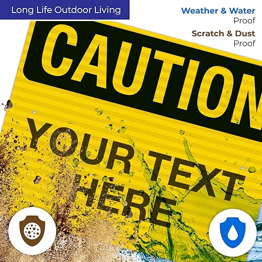 Custom Caution Sign, OSHA Sign, 24x30 Inches, 3M EGP Reflective .080 Aluminum - Image 5