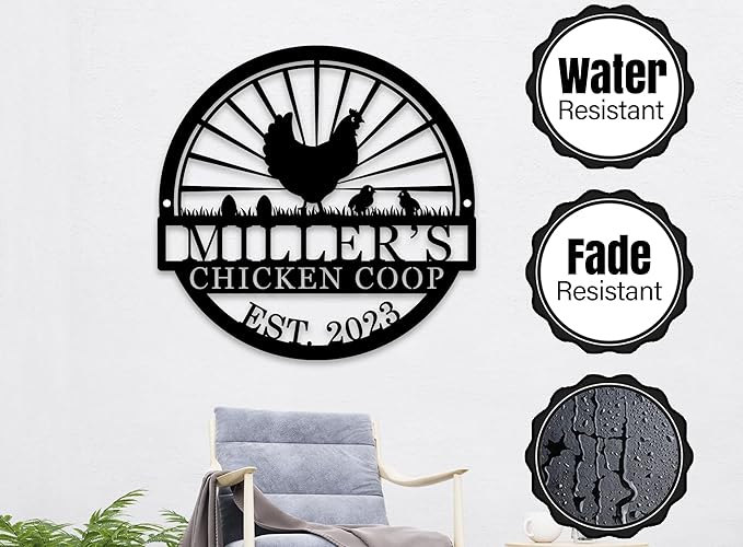Hen House Coop Sign, Custom Chicken Coop Signs, Custom Chicken Farm Metal Sign - Image 6