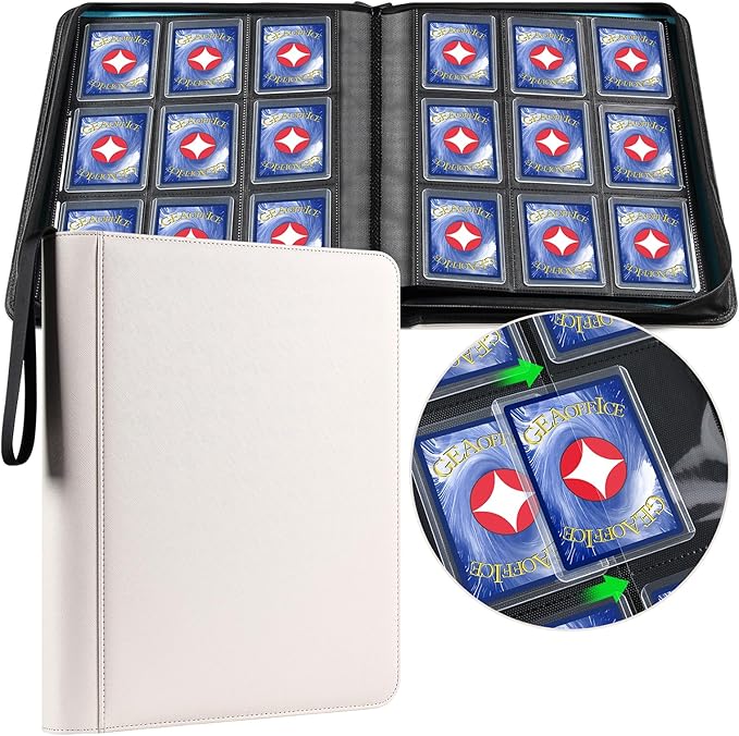 GEAoffice Archival Safe Top Loader Binder Holds 324 Cards, 9 Pocket Trading by GEAoffice