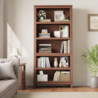 IDEALHOUSE 71" Farmhouse Bookshelf w/Adjustable Shelves & 31.5 in Whidth - Image 6