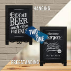 HBCY Creations Black Wooden Tabletop Chalkboard - Image 4
